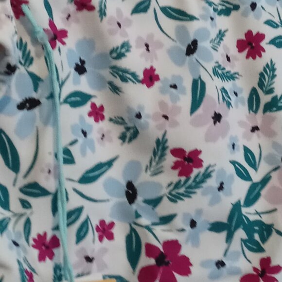 Kona Sol White Floral Tropical Hipster Bikini Bottom Medium Coverage Large 12-14 - Picture 4 of 5